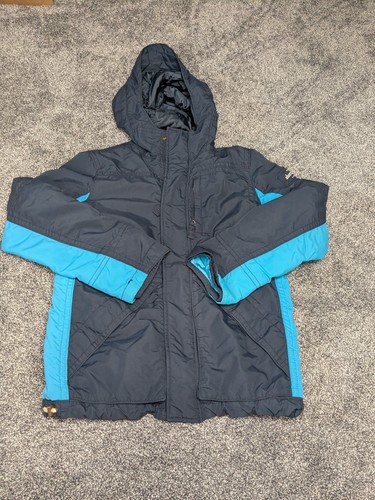 ABERCROMBIE KIDS Bear Run Jacket Zip Up Windbreaker Coat Size Youth XL Navy Blue