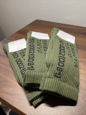 Mens Top Man Tokyo Green Crew Socks 3 Pairs UK7-11