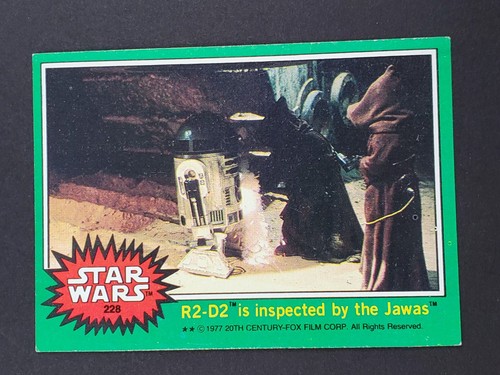 1977 Topps Star Wars #228 R2-D2 is inspected by the Jawas — Raw