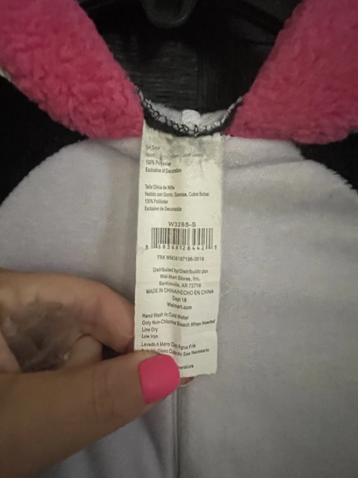 Lindo Disfraz Divertido 3/4 Cremallera Acogedor Cálido Talla 3t 4t Halloween Vestir Capucha Niñas Foto 3 de 4