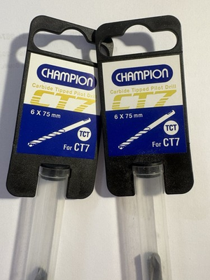 #ad Champion High Speed Pilot Drill CT7 6x75mm #F01MM12 Brand New. 2 pack $20.00