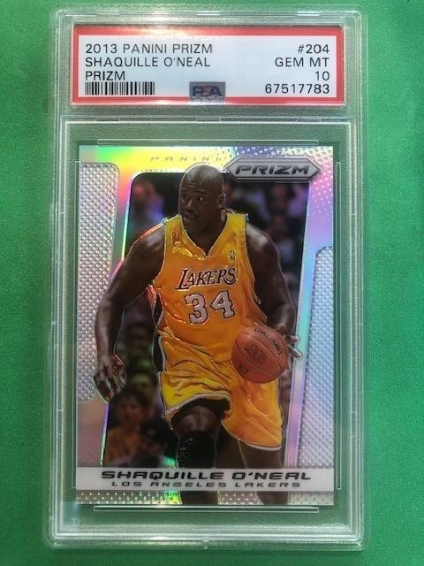 2013 PANINI PRIZM PRIZM #204 SHAQUILLE O'NEAL - LAKERS - GEM MINT PSA 10