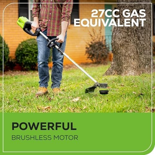 Decespugliatore a Corde 80V 16" Brushless Senza Fili, Doppia Linea .080", Velocità Variabile, Luce - Foto 6 di 7