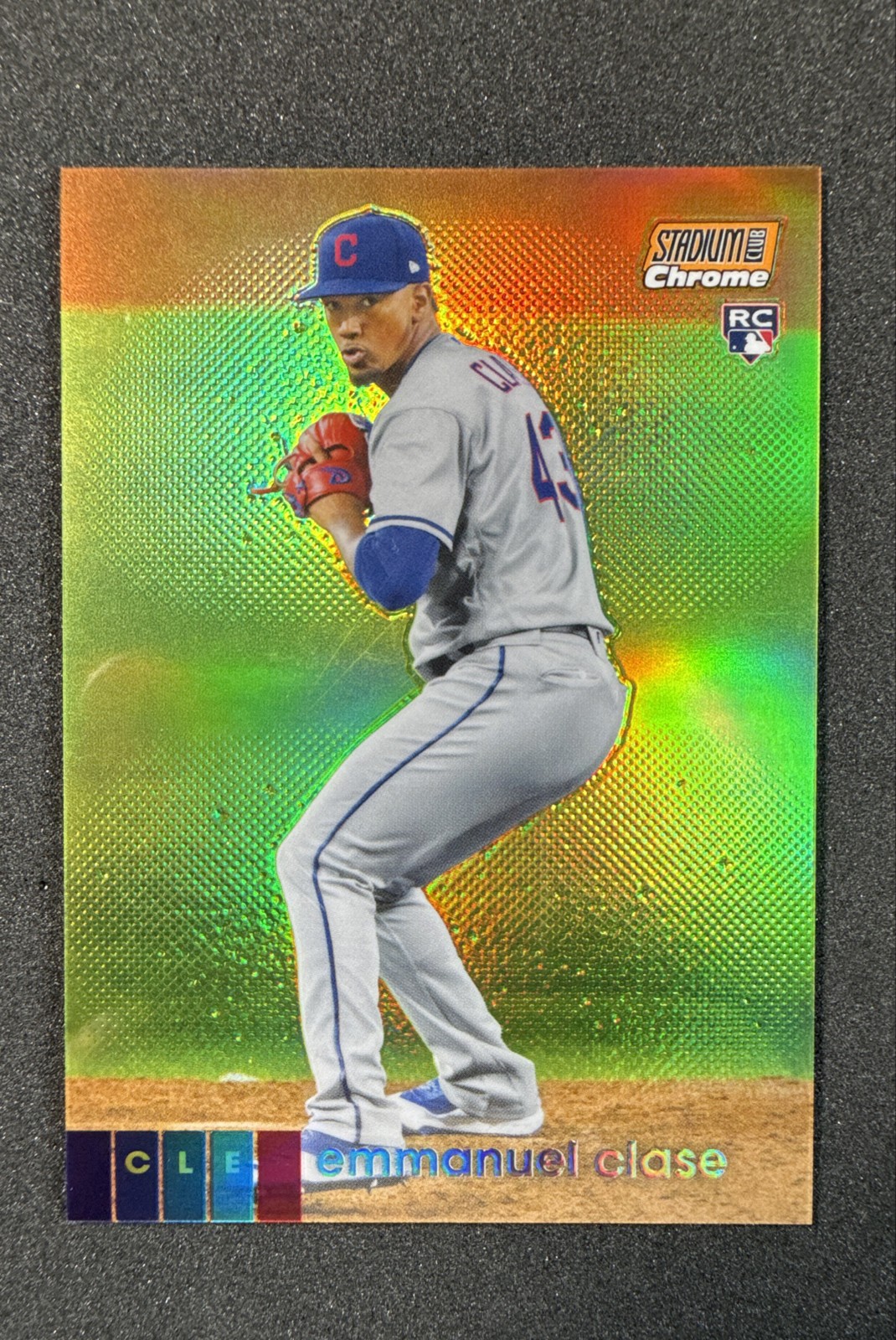 2020 Topps Stadium Club Chrome - Emmanuel Clase #391 Orange Refractor /25 (RC)