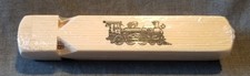 TWO 2 Wooden TRAIN WHISTLE Solid Sanded Wood 4-Tone Chime Steam Loco Sound NEW