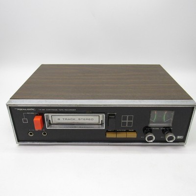 Realistic TR-881 8 Track Cartridge Tape Recorder - Powers On, Needs Belt; AS-IS