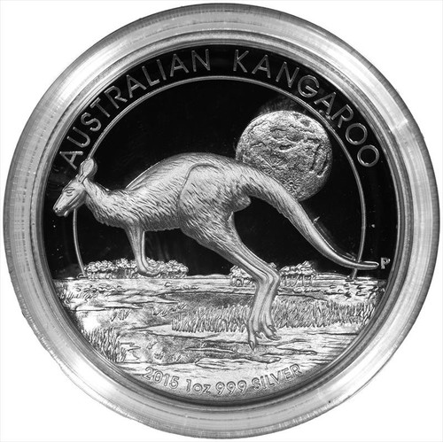 2015 1oz Silver Proof High Relief Australian Kangaroo - in OGP - Picture 2 of 5