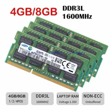 4GB 8GB 16GB DDR3L-1600 MHz PC3L-12800S SO-DIMM Laptop Memory 204-Pin 1.35V Lot