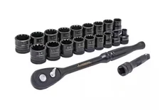 husky 20-piece 100-position Ratchet And Universal Socket Set (1001 381 684)