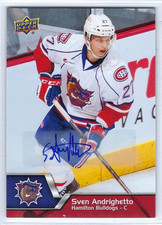 2014-15 Upper Deck AHL #134 Sven Andrighetto autograph