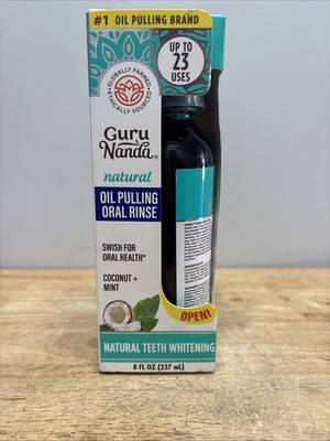 GuruNanda CocoMint Oil Pulling Mouthwash for Complete Oral Hygiene, 7 Essent...