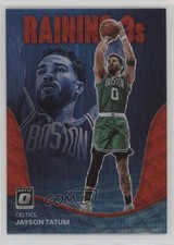 2022-23 Panini Donruss Optic Raining 3s Red Wave Prizm Jayson Tatum #13 2u3