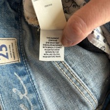 Free People We the Free women light wash distressed button fly skinny jeans 25 