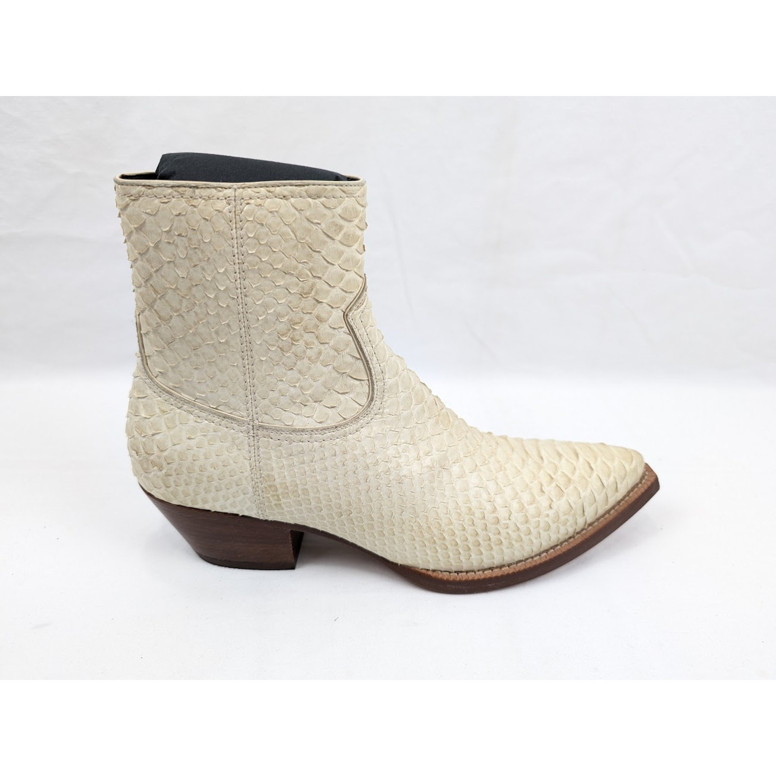 Stivali Saint Laurent Paris Lukas 40 con zip color crema nuovi con etichette 42 5