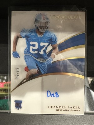 Deandre Baker Auto Panini Immaculate Collection 2019 /99 #RA-7 New York Giants