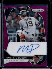 2020 Panini Prizm Mauricio Dubon Auto Autograph RC Purple #/50 Giants Rookie