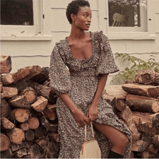 NEW DOEN Brooke Dress in Harvest Meadow Floral size Medium