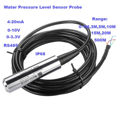 0-500M Range Hydrostatic Liquid Level Transmitter 4-20mA 0-10V 0-3.3V Output