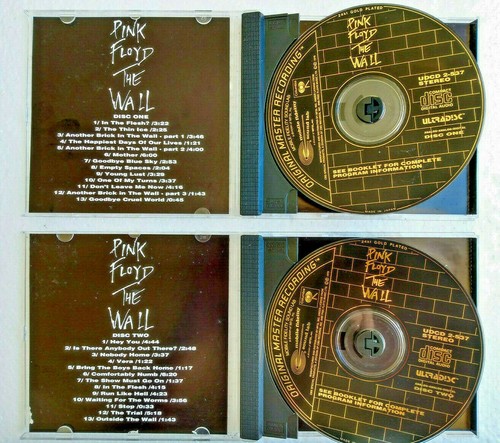 Pink Foyd The Wall Original Master Recording 2 CD set 24k Gold Plate Complete - Picture 4 of 8