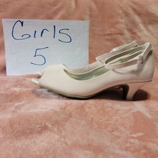 New Girls Size 5 Payless Dusty Rose Blush Pink Dress Heels Open Toe Pumps NWT