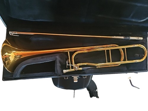 YAMAHA YSL-643 Tenor Bass Trombone Red Brass Bell Used With Case