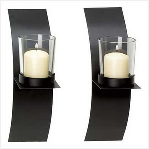 Modern Art Candle Holder Wall Sconce Plaque Set Of 2 Holders Home Interior Decor 696571958514 | eBay