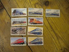 NINE VINTAGE FAMOUS TRAINS OF THE WORLD WEIGHT CARDS 1952/53