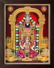 Lord Balaji Venkateswara & Goddess Lakshmi Printed Picture With Wooden Frame 