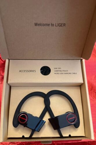 Liger BLAZE Bluetooth 4.1 Earphones Sweatproof Wireless Earbuds Noise Cancelling - Photo 10 sur 10