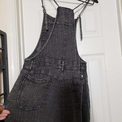 Anthropologie Pilcro Gauzy Overalls Jumpsuit Women's Size 26 Washed Out Black - Picture 10 of 23