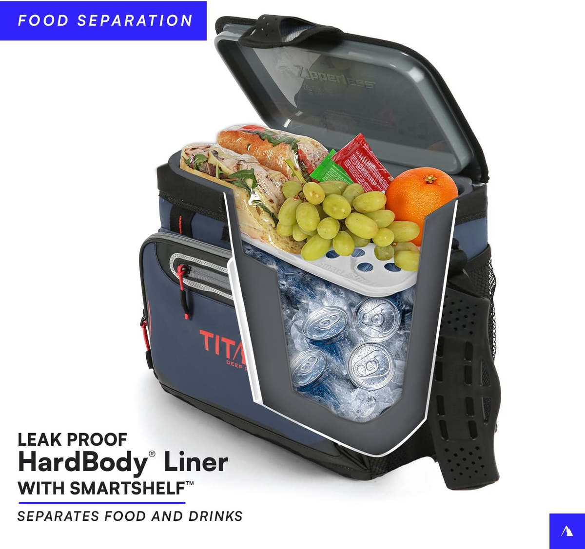 Arctic Zone Deep Freeze Cooler - Zipperless Hardbody Cooler - Deep Titan by Arctic Zone™ | 30 Can Zipperless Soft Cooler main image 2