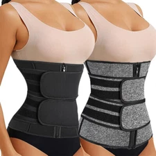 Sweat Waist Trimmer Belt Work Out Body Shaper Wrap Fat Burn Band For Weight Loss