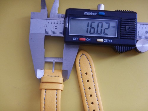 18 mm BRACELET COUSU JAUNE TEXTILE MICRO FIBRE WATER RESISTANT POUR TIPO LOCMAN - Imagen 7 de 17