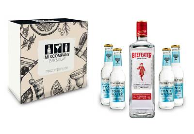 Beefeater Geschenkset -  Dry Gin 0,7l 700ml (40% Vol) + 4x Fever Tree Mediterra