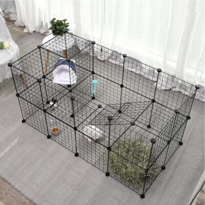 Metal Cube Small Animal Rabbits Cage Foldable Pet Cat Dogs Playpen ...