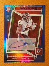 2022 Rookies & Stars Auto True Blue #187 Arnold Ebiketie Falcons #'d 56/99