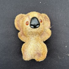 Vintage 4  Mini Stuffed Flocked Plush Koala Bear Toy Figure German