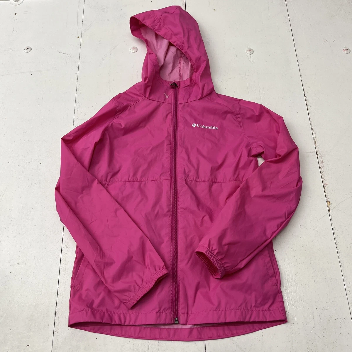 Columbia Pink Wind Breaker Jacket Girls Size Medium 10 12 NEW eBay