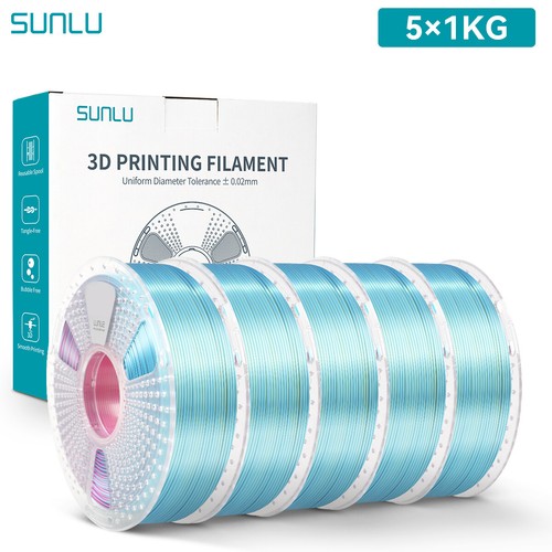 SUNLU 5×1KG PLA Matte PLA+ PLAMETA PETG SILK ABS 3D Filament Combo - Picture 73 of 103