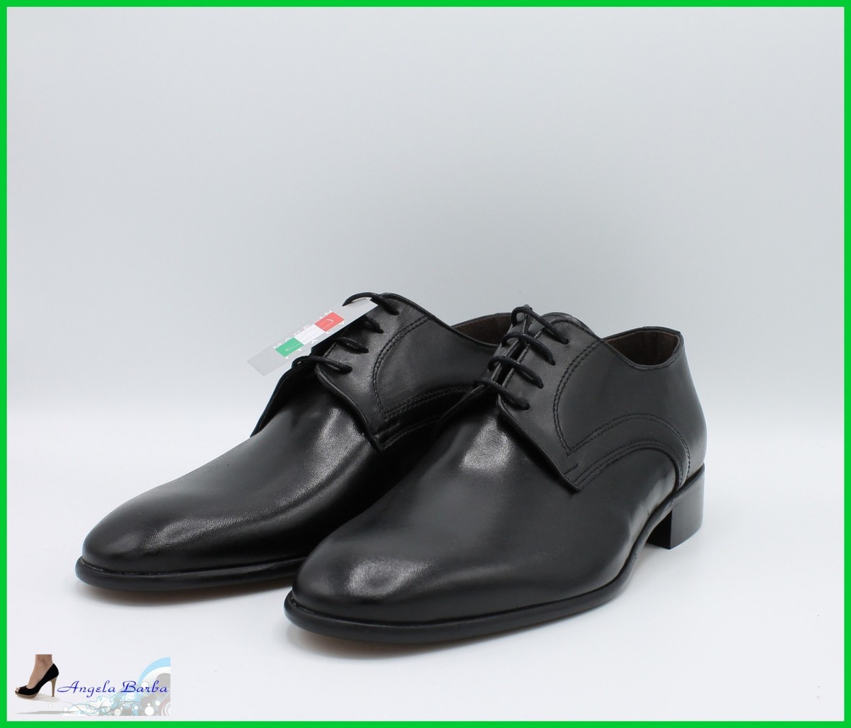 Scarpe Eleganti Uomo In Pelle Nera Con Lacci – Made In Italy, Cerimonia E Classiche