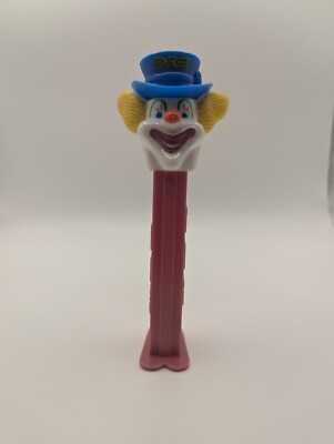 Peter Pez PEZ Dispenser with Feet - Red Base Blue Hat Retired Clown 