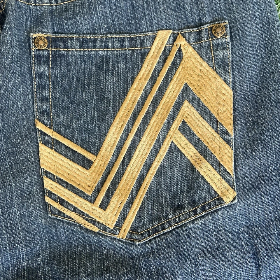 Pantalones cortos de jean vintage Y2K para hombre NBN holgados bordados azules 41x14,5 estilo Southpole Foto 3 de 4