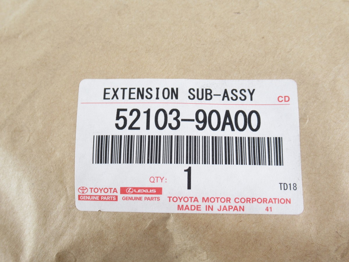 Genuine Toyota 52103-90A00 Driver LH Front Bumper Extension 1988
