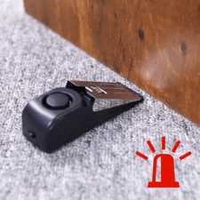 Wireless Door Stop Blocking Alarm Vibration Triggered Alert Security System