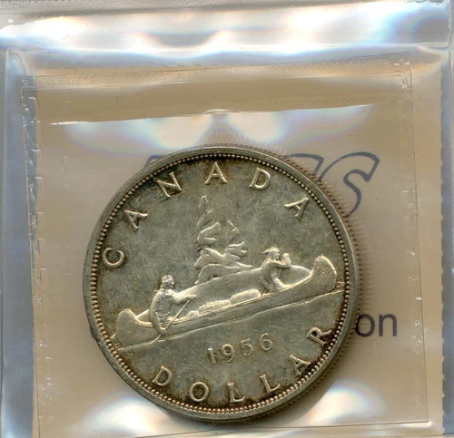 1956 Canada Silver Dollar - ICCS Uncirculated MS 64