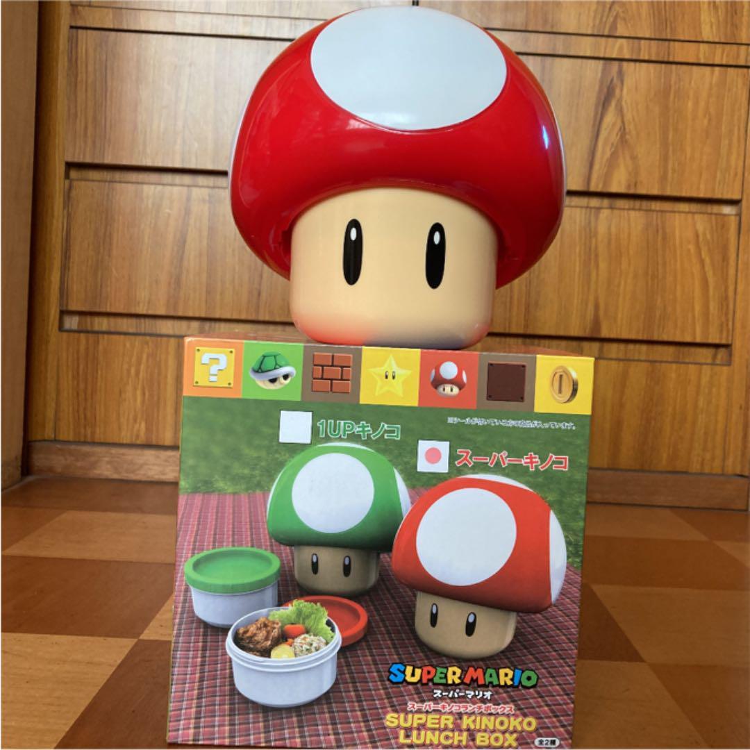 残少 即決 スーパーマリオ スーパーキノコ ランチボックス 1UPキノコ