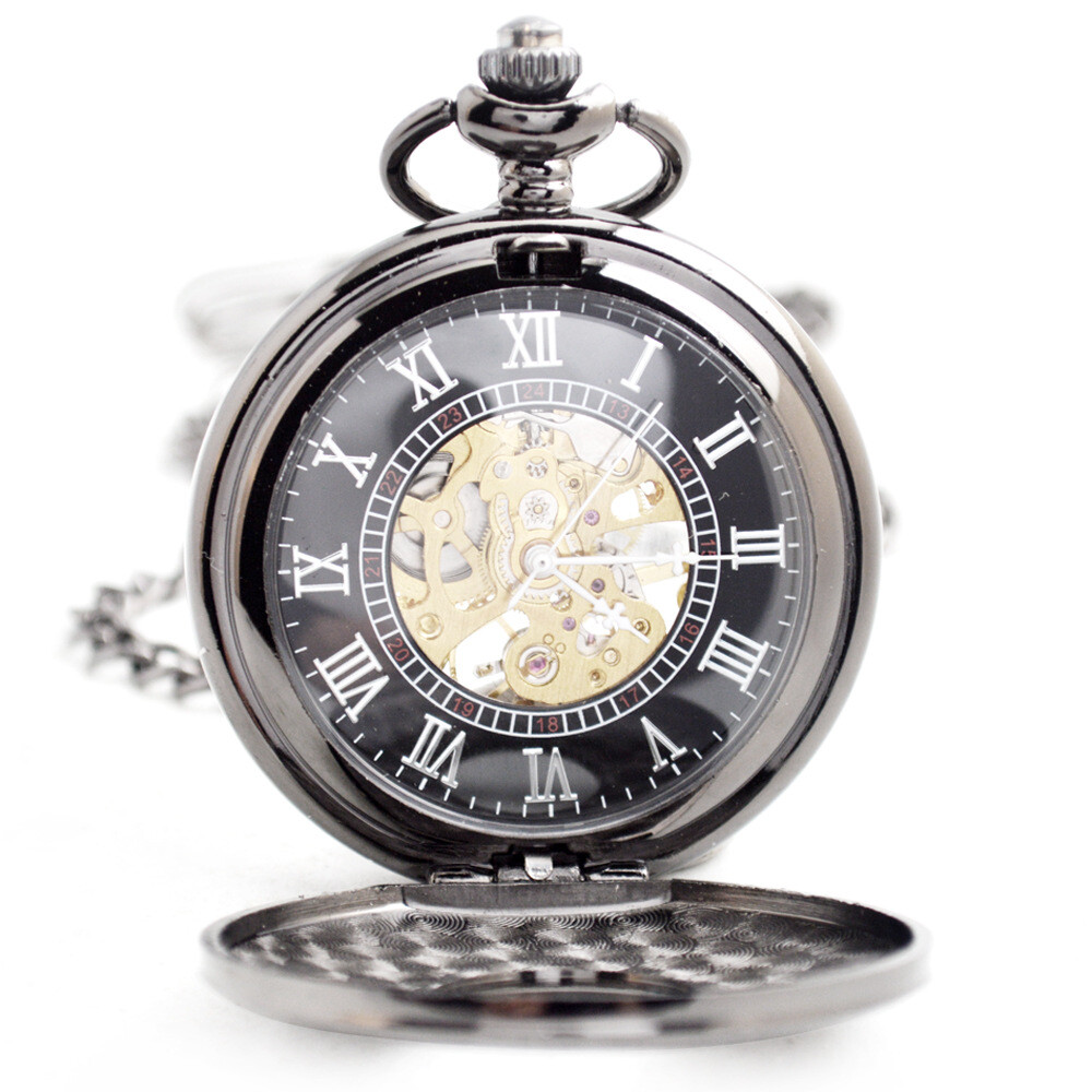 Vintage Luxury Mechanical Pocket Watch Men Women Flip Open Case Classic Gift