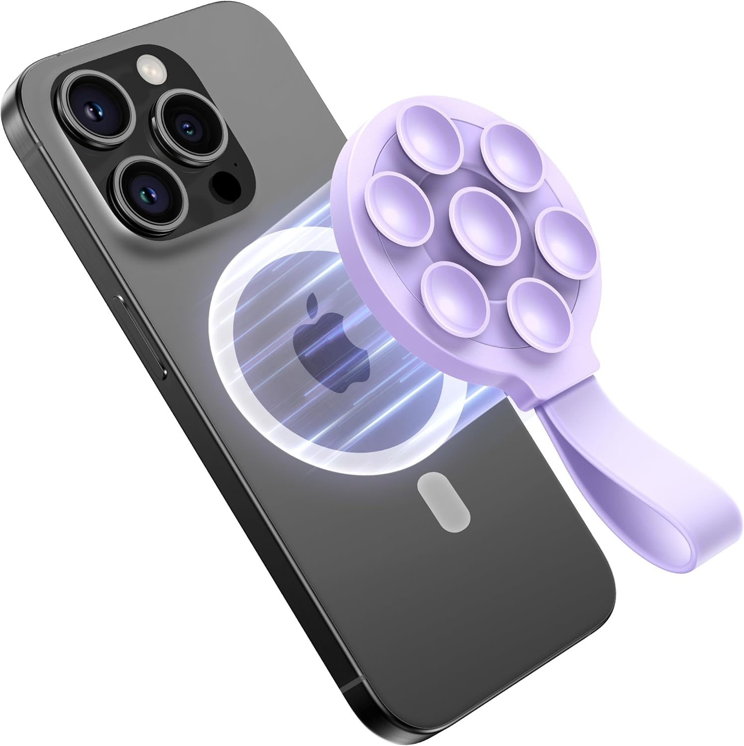 Silicone Suction Phone Case Mount, Magnetic Suction Cup Phone Holder Stand for I