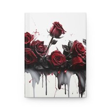 Pressed Flower Roses Notebook School Supplies Hardcover Journal Matte