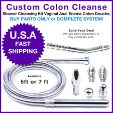 Shower Cleansing Kit Vaginal Anal Enema Colon Douche Parts Complete System